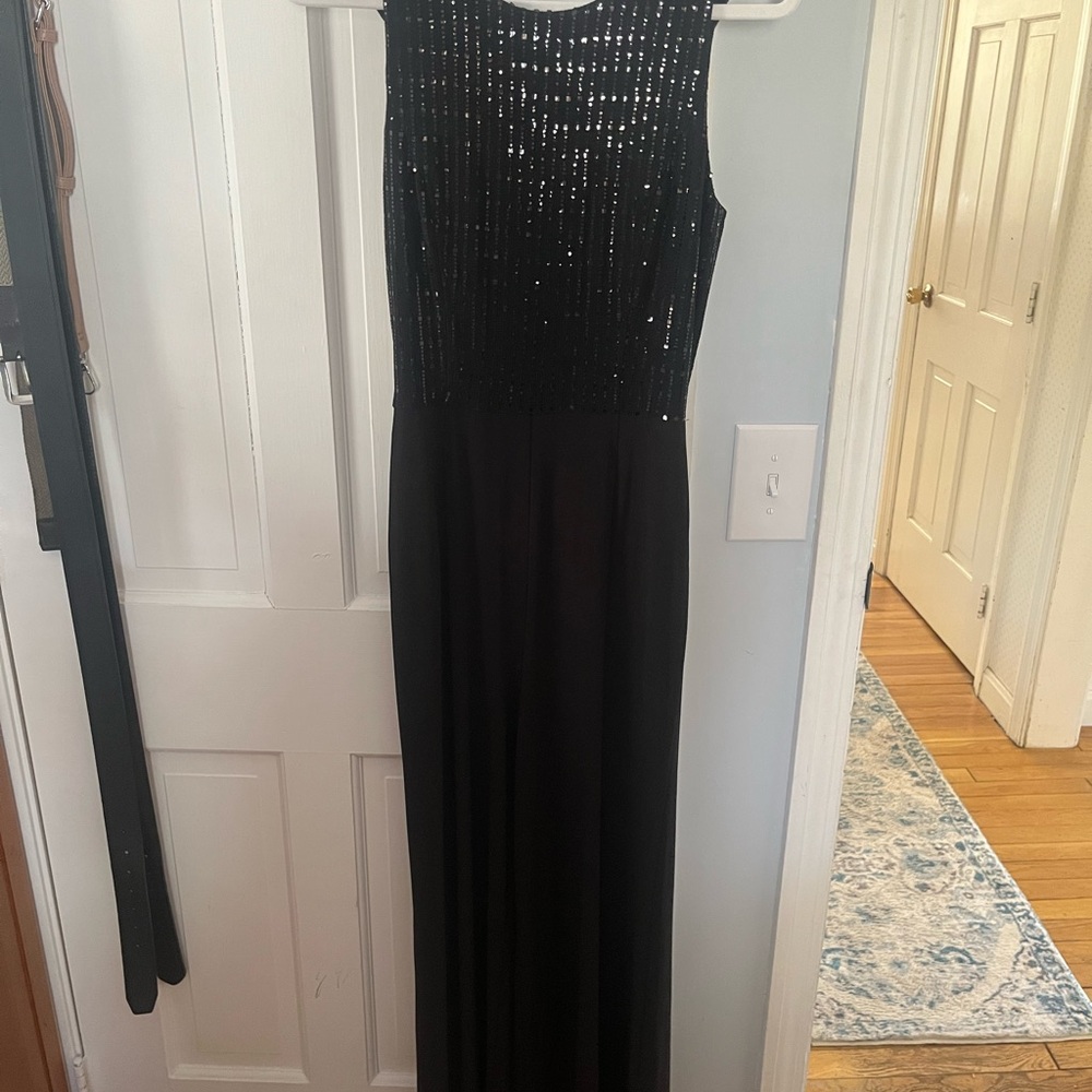 Anne Klein Black Sequin Jumpsuit